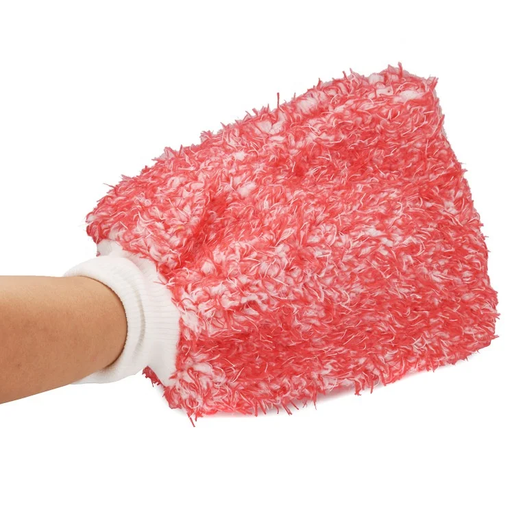 Good Quality Gloves 1 Pair Washing Mitt Us Thick Target White Wholesale Logo Microfiber Car Cleaning Wash Towel Cloth