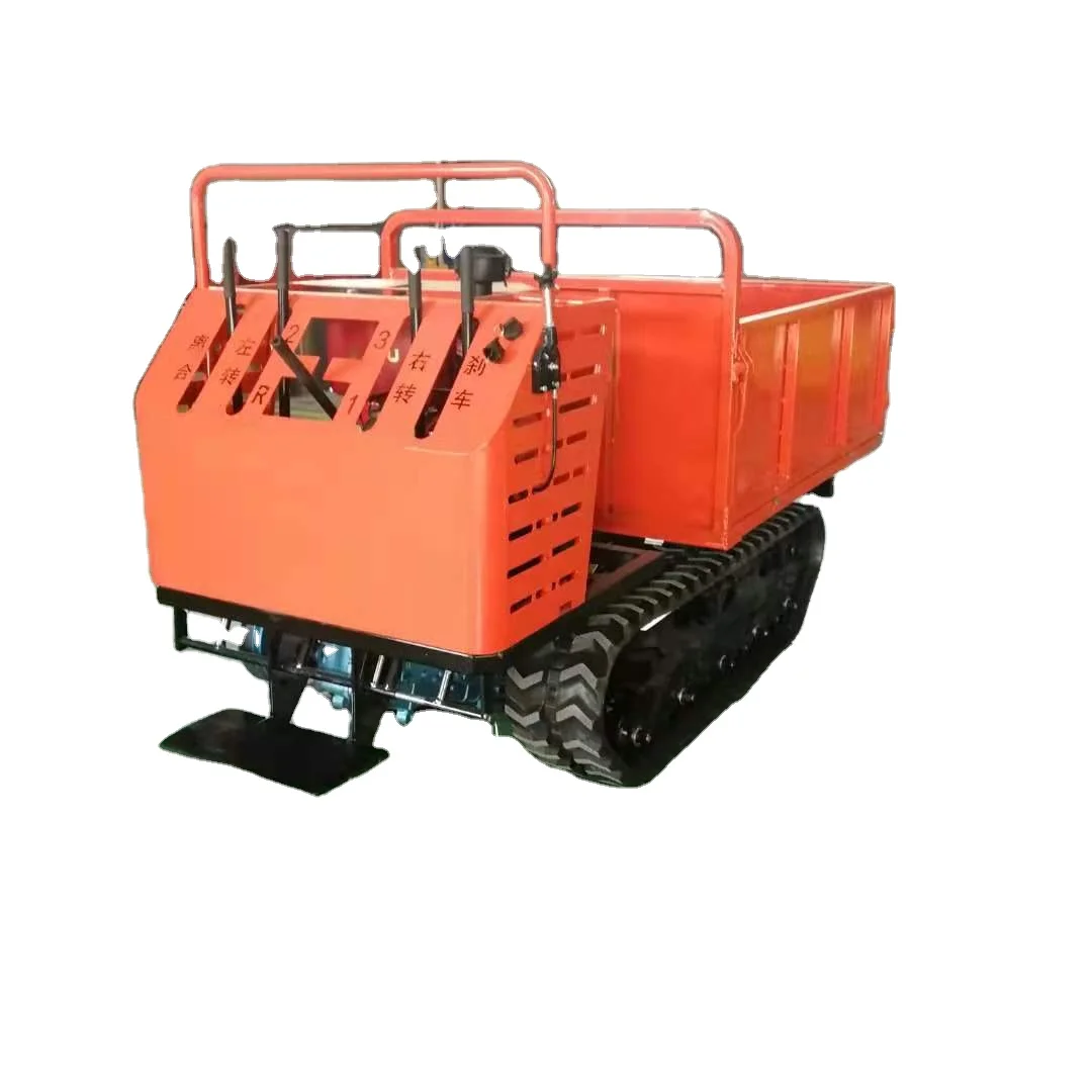 800kg Loader Mini Truck  Rubber Crawler Track All-Terrain Transporter With Lifting Platform