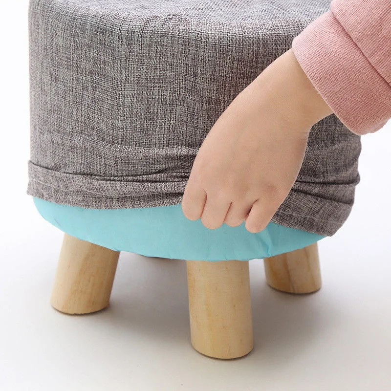 Ottoman Stool Pouffes Footstool for Sitting Tufted Leg Rest Puff Puffy Furniture Cushioned Foam Seat for Home Living