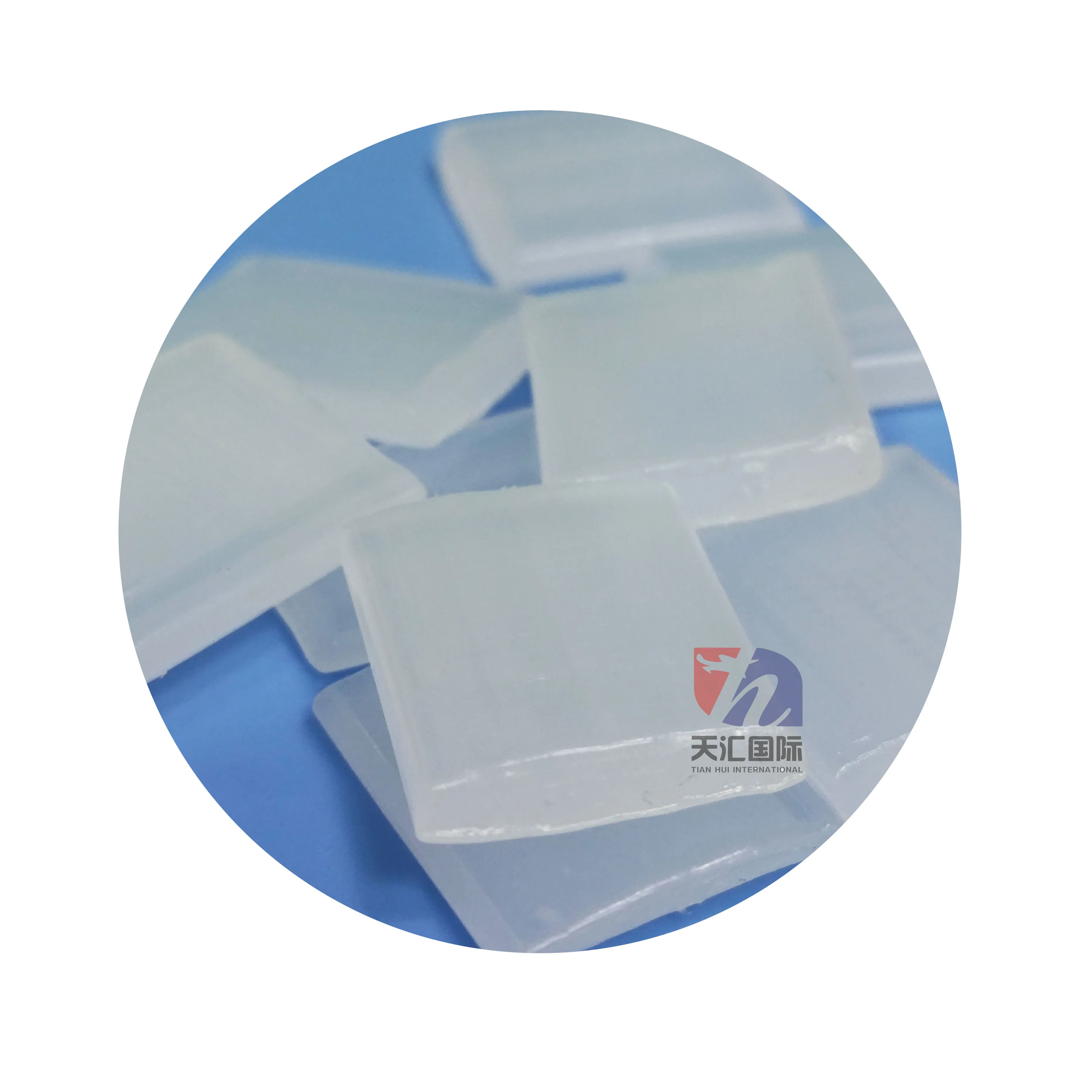 Non-toxic slice form white transparent hot melt adhesive for cigarettes filter cigarettes box and golden line tearing