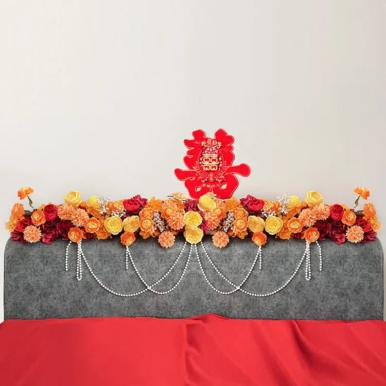 Customized 1M 2M Wedding Flower Bedside Sofa Decorative Flower Salon Events Decoration