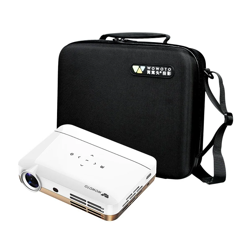 WOWOTO >3500 Lumens Mini Projetor 3D 4K Video Home Theater LED DLP Beam Projector WIFI Wirelessed Projector Screenless