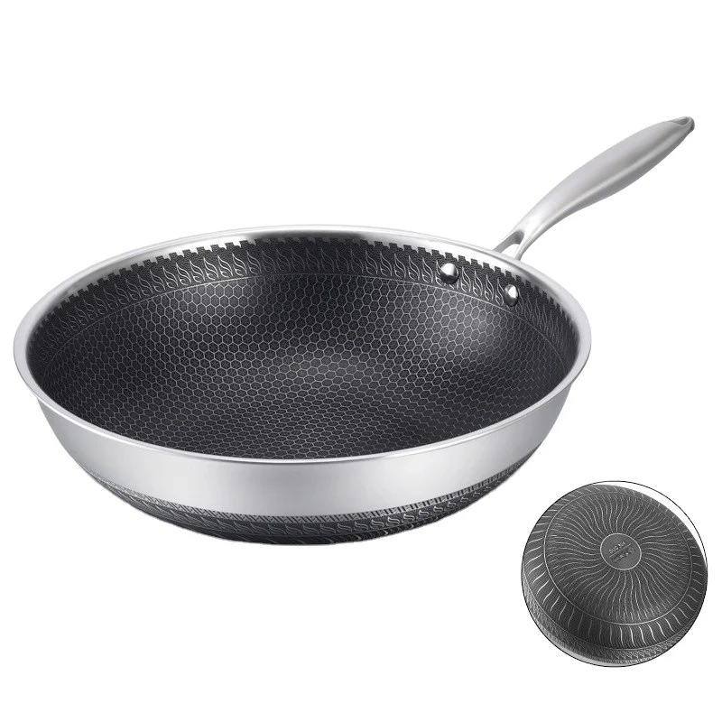 Solid Durable Anti-sticking Hot Conduct Quick Restaurant Paintcoat Gas Stoves Frying Pan