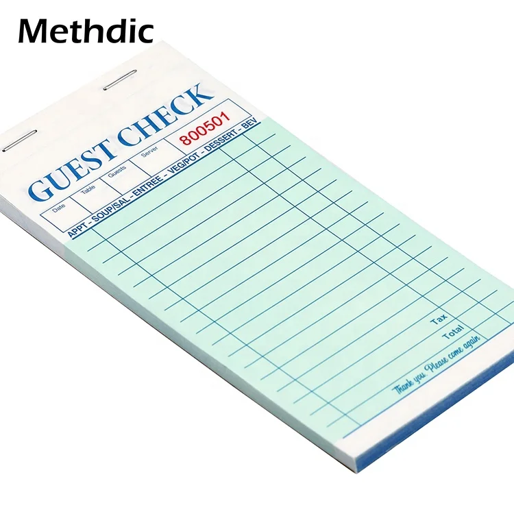 Methdic Top Sale Restaurant Waiter Book Guest Check