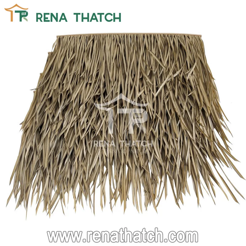 Popular durable outdoor fire resistant artificial thatch straw synthetic straw artificial roof thatch plastic palm roof