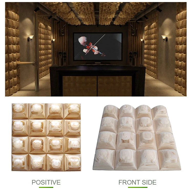 Diy 3D Wood Wall Sound Diffuser Plate Wooden Acoustic Panels