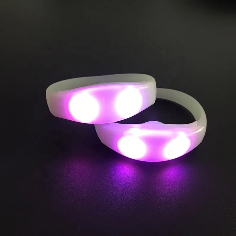 led bracelet control dmx Custom Logo Remote Controlled LED Bracelet led bracelet music