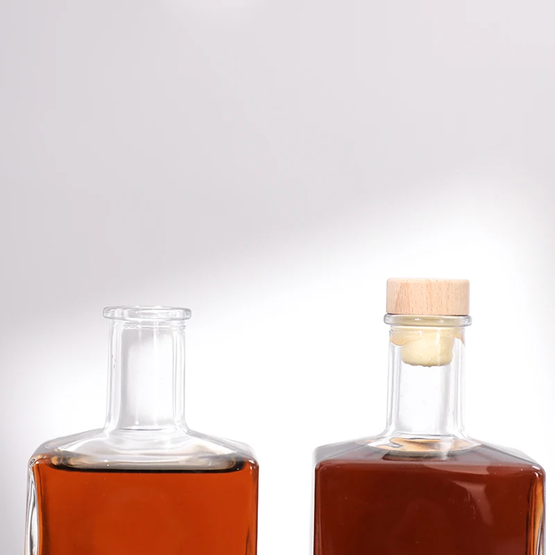Top-ranking Products 500ml Square Glass Bottles Liquor Bottles Empty Custom Luxury Viski Chivas Regal Whisky with Cork