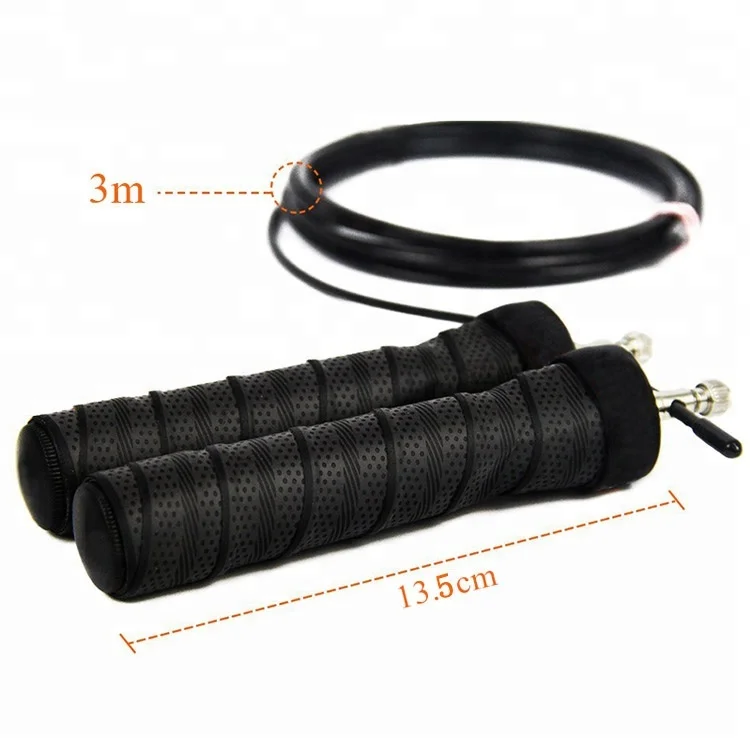 custom logo high fitness adjustable sweatband pvc heavy weighted steel cable skipping speed jump rope