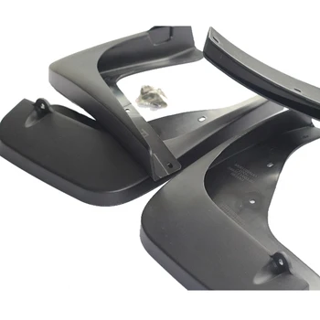 Full Set Exterior Auto Accessories New Black Stretched Mud Guard Car Mudguard Flaps Splash Fender Compatible