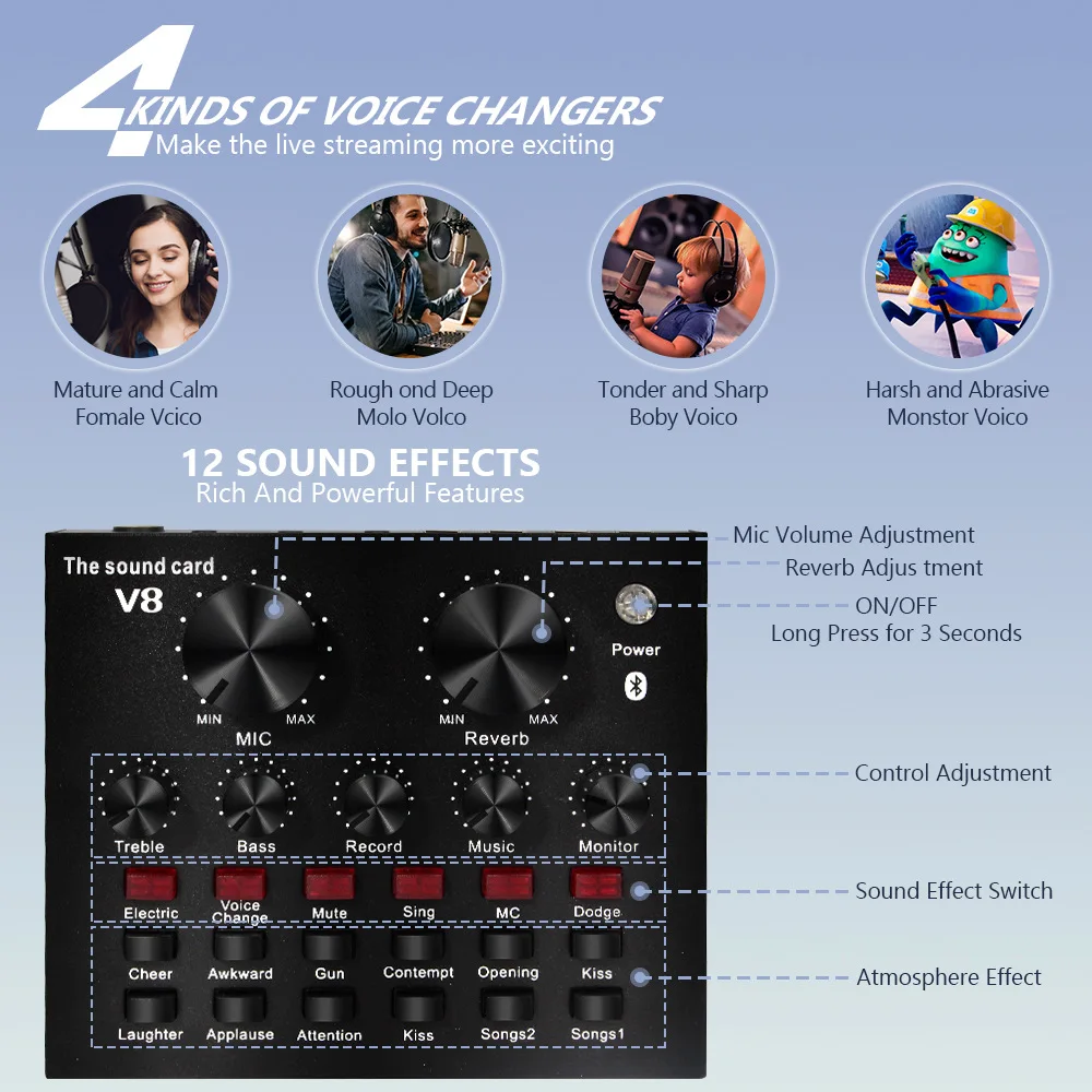 Профессиональный BM 800 V8 звуковая карта и Bmb800 караоке комплект Bm800 проводной Bm-800 Студийный конденсаторный