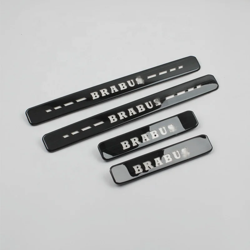High quality black stainless steel Auto LED Door Sill scuff plates for Benz G Class W463A W464 2019-2022