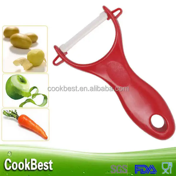 Kitchen Best 4pcs Ceramic Knife Set with Swiss China Handle 6 Inch Fruit Fork Tiles Cutter Stand Included