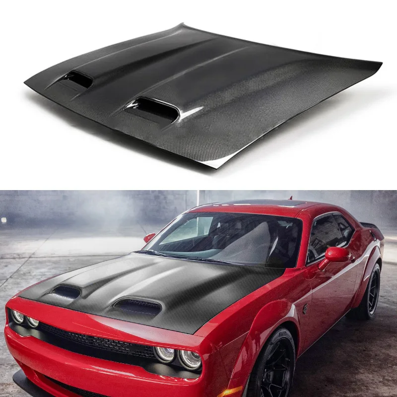 OEM Style carbon fiber engine hood for dodge challenger 2015-2020