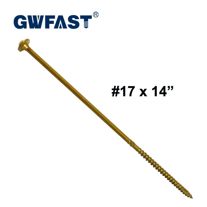 Modified truss washer head Construction Screw Construction Lag Screw Exterior Coated Heavy Duty Structural Lag Screw