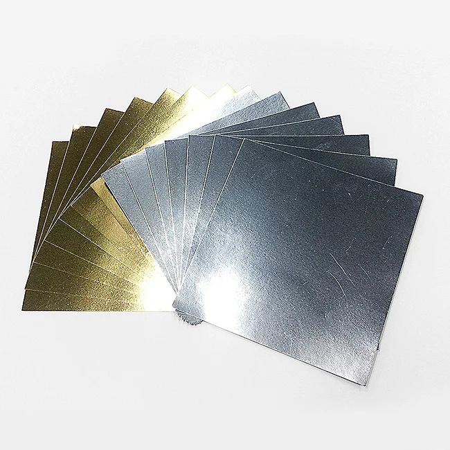 Двухстороннее покрытие яркая 250 г металлическая картонная цветная перламутровая бумага для упаковки