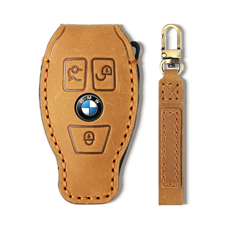 New Vintage Car Remote Case Genuine Leather Car Key Cases For Luxury Cars