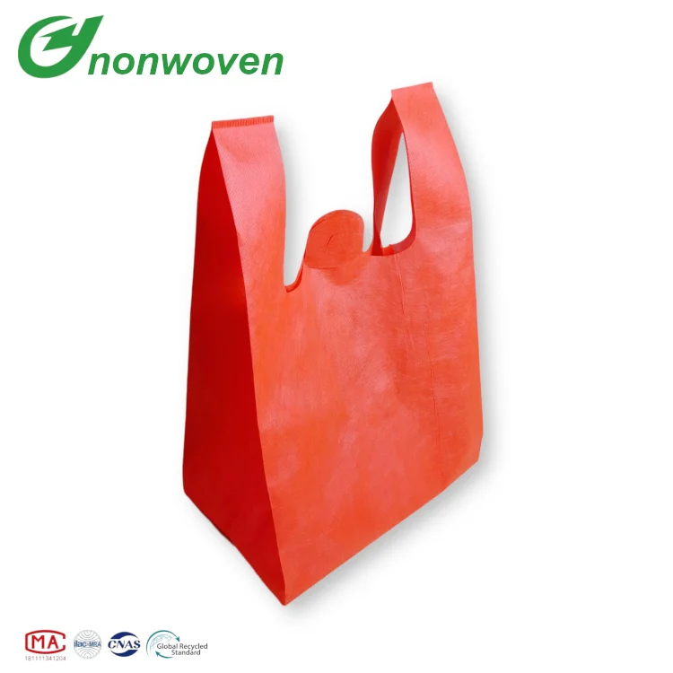 Ygnonweave, экологически чистые сумки для футболок, нетканые жилетные сумки с сертификацией GRS