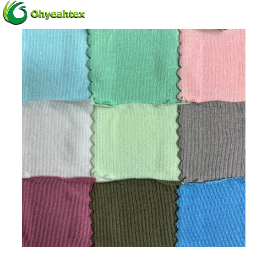 Knitted Super Soft Fabric 95% Cotton 5% Spandex Single Jersey For Printed Stretch Fabric For Clothing