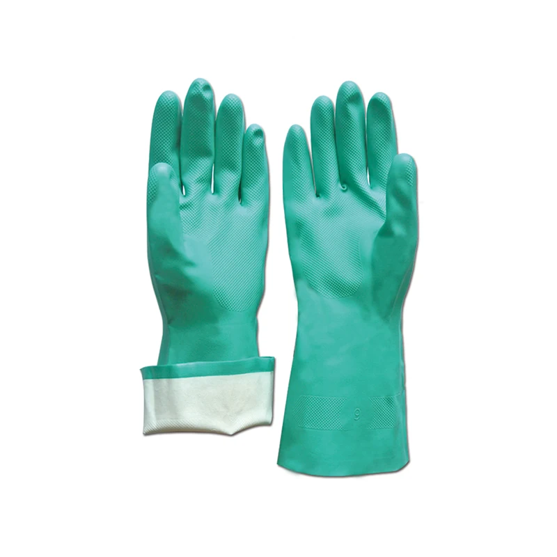 Nitrile Kitchen Dishwashing Gloves Fancy Latex PVC and Cotton Medium Thickness for All Seasons for Cleaning and Washing