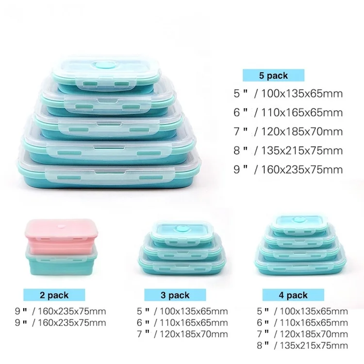 Collapsible Silicone Lunch Box Food Container SW-HS20