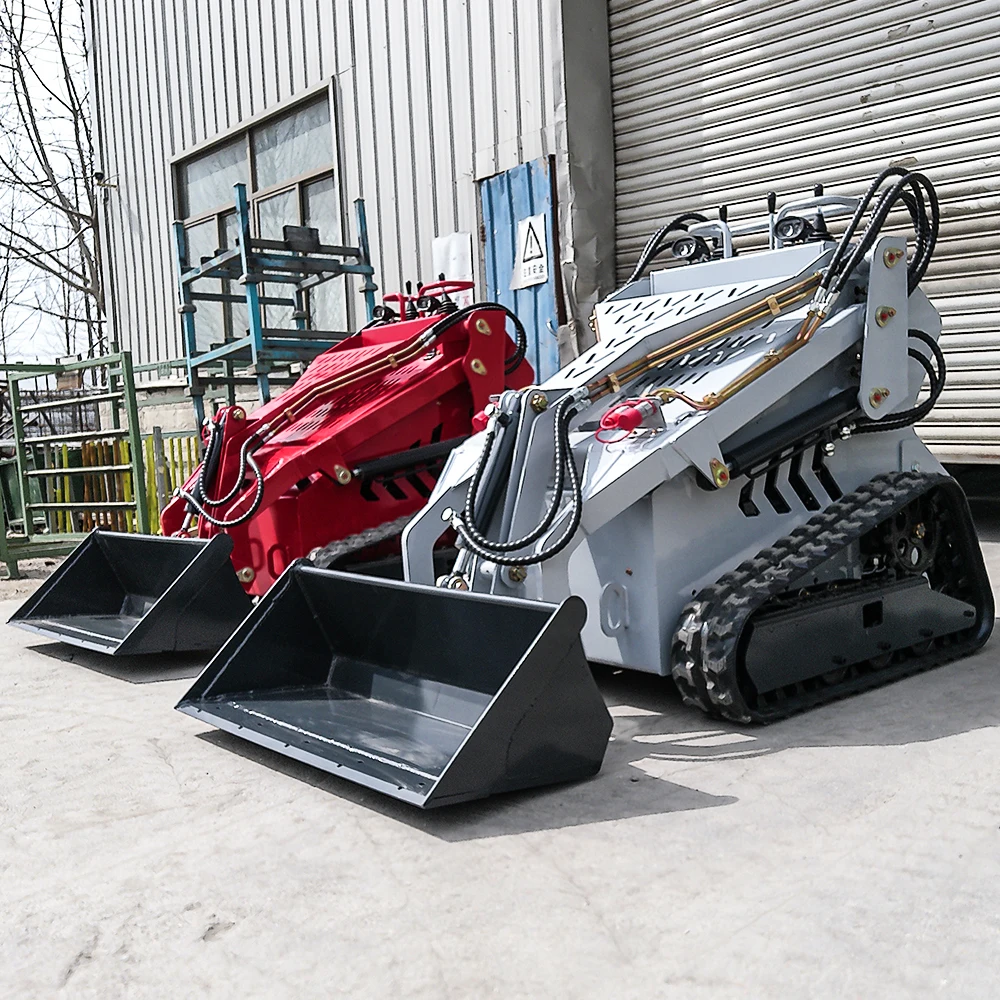 FREE SHIPPING Cheap EPA Mini Track Skid Steer Loader Diesel Small Garden New Skid Steer Loaders For Sale Wheel skidsteer Loader