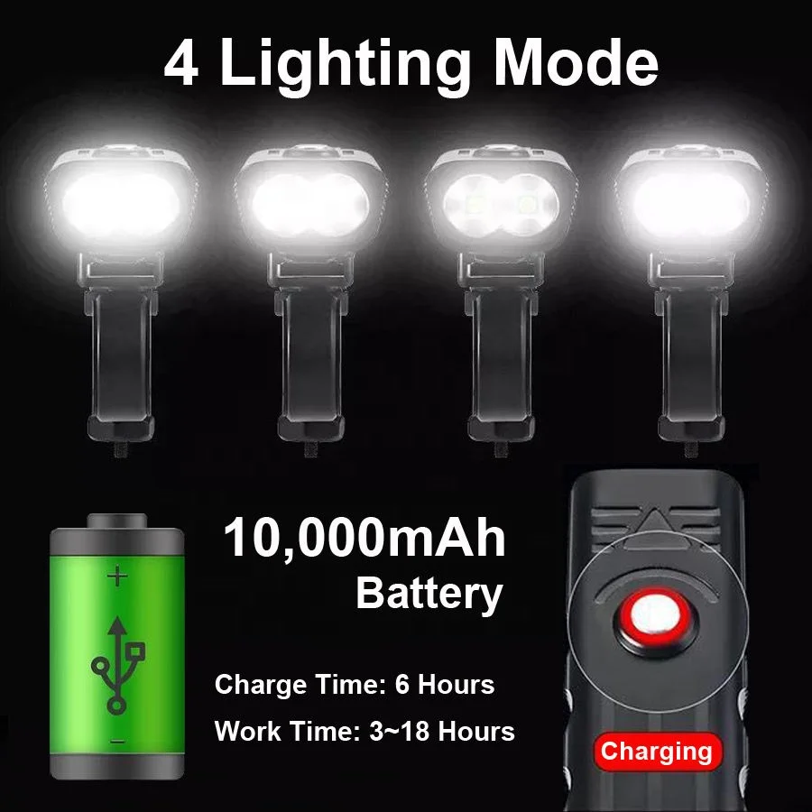 Inbike 10000 мАч Power Bank велосипедная фара 3000 люмен Аксессуары для велосипеда 5 светодиодов супер яркий фонарь