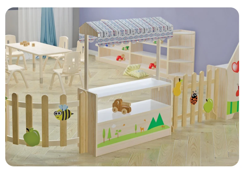 Набор мебели для детского сада из дуба, шкаф для хранения, делитель для классной комнаты