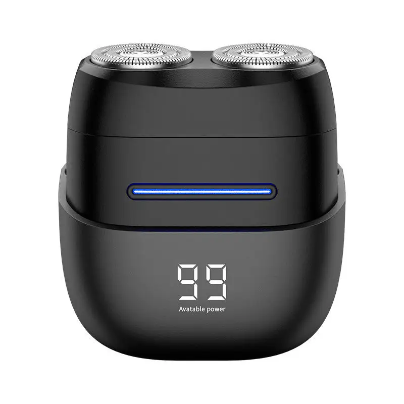 MRY Pocket Portable Magnetic Shaving Machine Portable Rotary Shaver Magnetic Shaving Head Mini Razor for Shaving Face