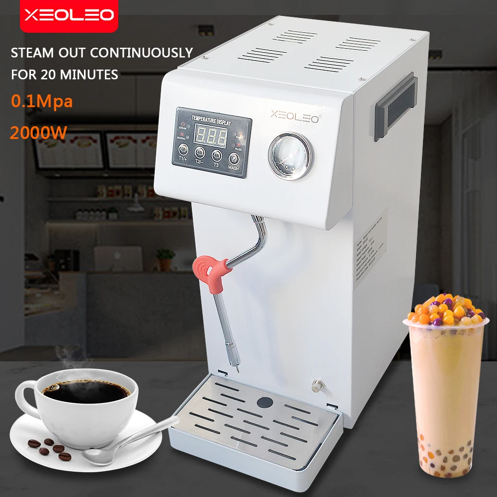 XEOLEO 2000W Commercial Intelligence Steam Milk Froth Machine 5L Steam Milk Bubble Machine Steam Boiling Water Machine 0.1MPA