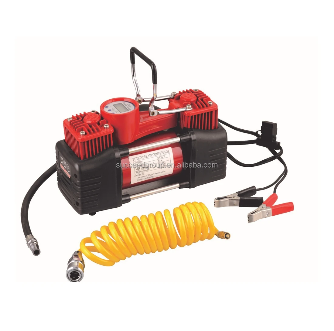 High Quality Double Cylinder Tyre Inflator Mini Electric Air Pump Dc 12v Car Air Compressor Tire Inflators