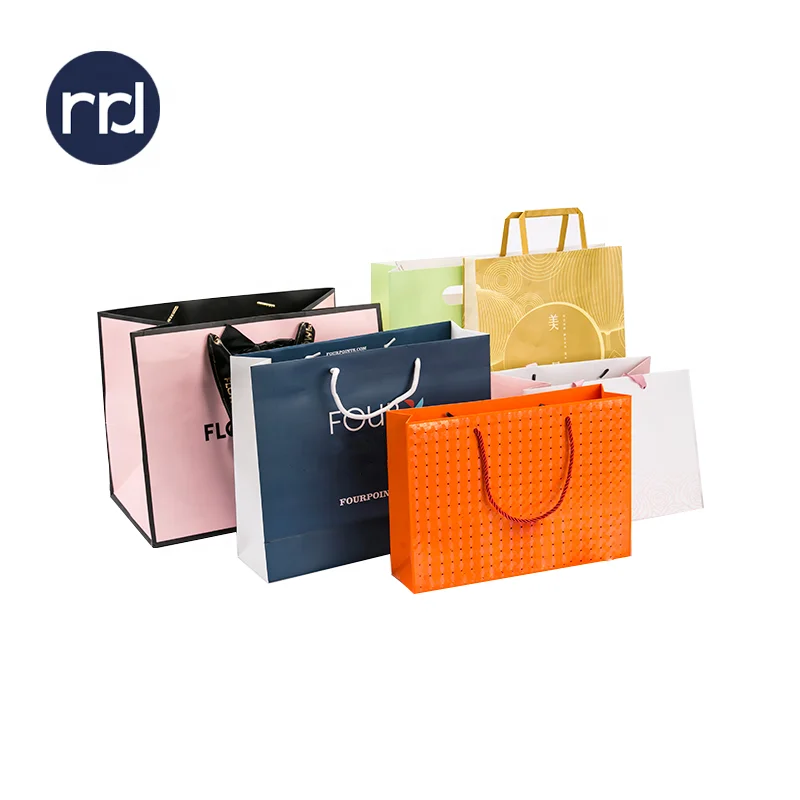 Custom Luxury Gift Garment Paper Shopping Bags Lightweight Shopping Tote Bag