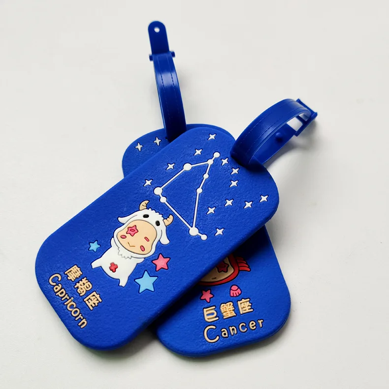 Personalized Custom 3D Logo Soft PVC Silicone Travel Rubber Luggage Tag