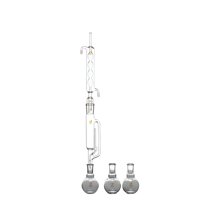 Japanese products high quality clear glass soxhlet extractor extraction apparatus