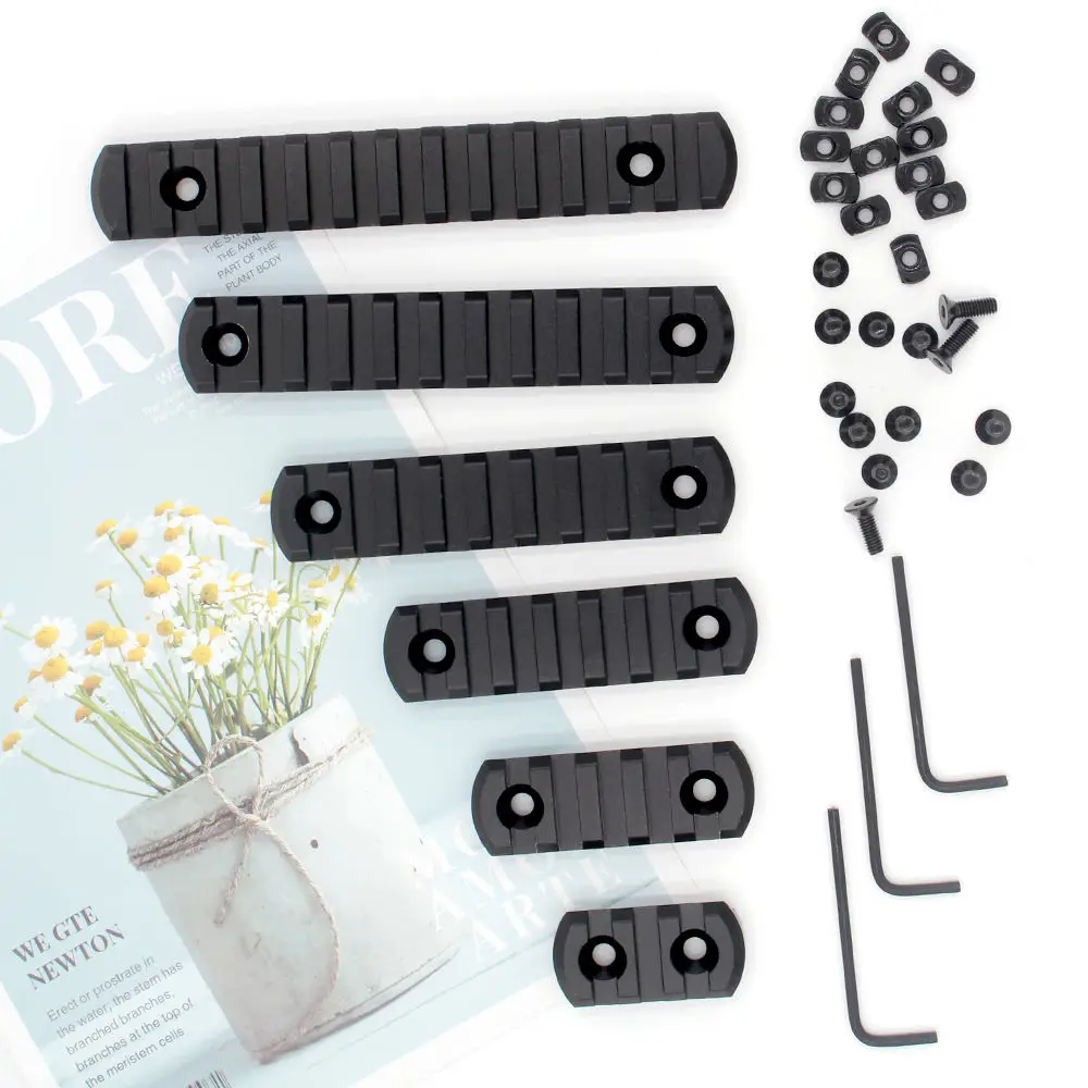 Tactical Hunting Accessories Tactical Scope Mount Track Metal Aluminum Block 3 5 7 13 Slots Universal Track Kit Pack