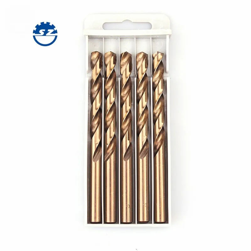 
Hot-sale Tin Coated Straight Shank HSS Twist Drill Bit For Metal Drilling 