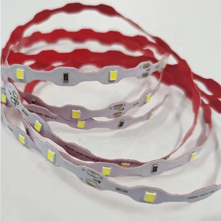 GMHD2403002 SMD 2835 LED Strips 8mm 60 leds/m dc12v 2835 s shape led strip light 24v for light box bending letters
