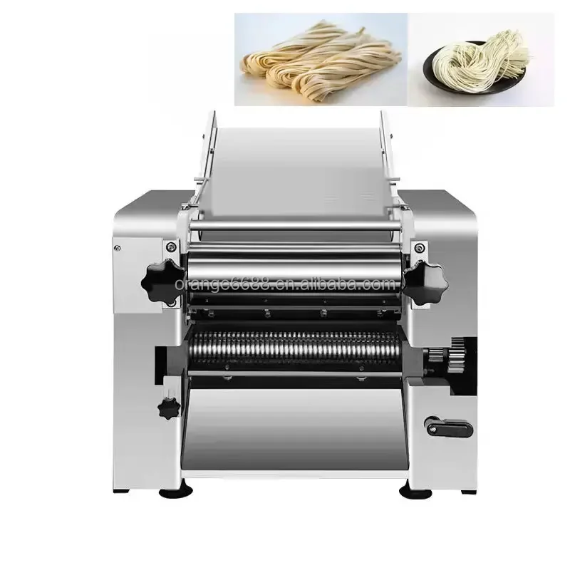Noodle Press Machine Dough Roller Stainless Steel Desktop Pasta Dumpling Maker Commercial Kneading Electric Noodle Machine