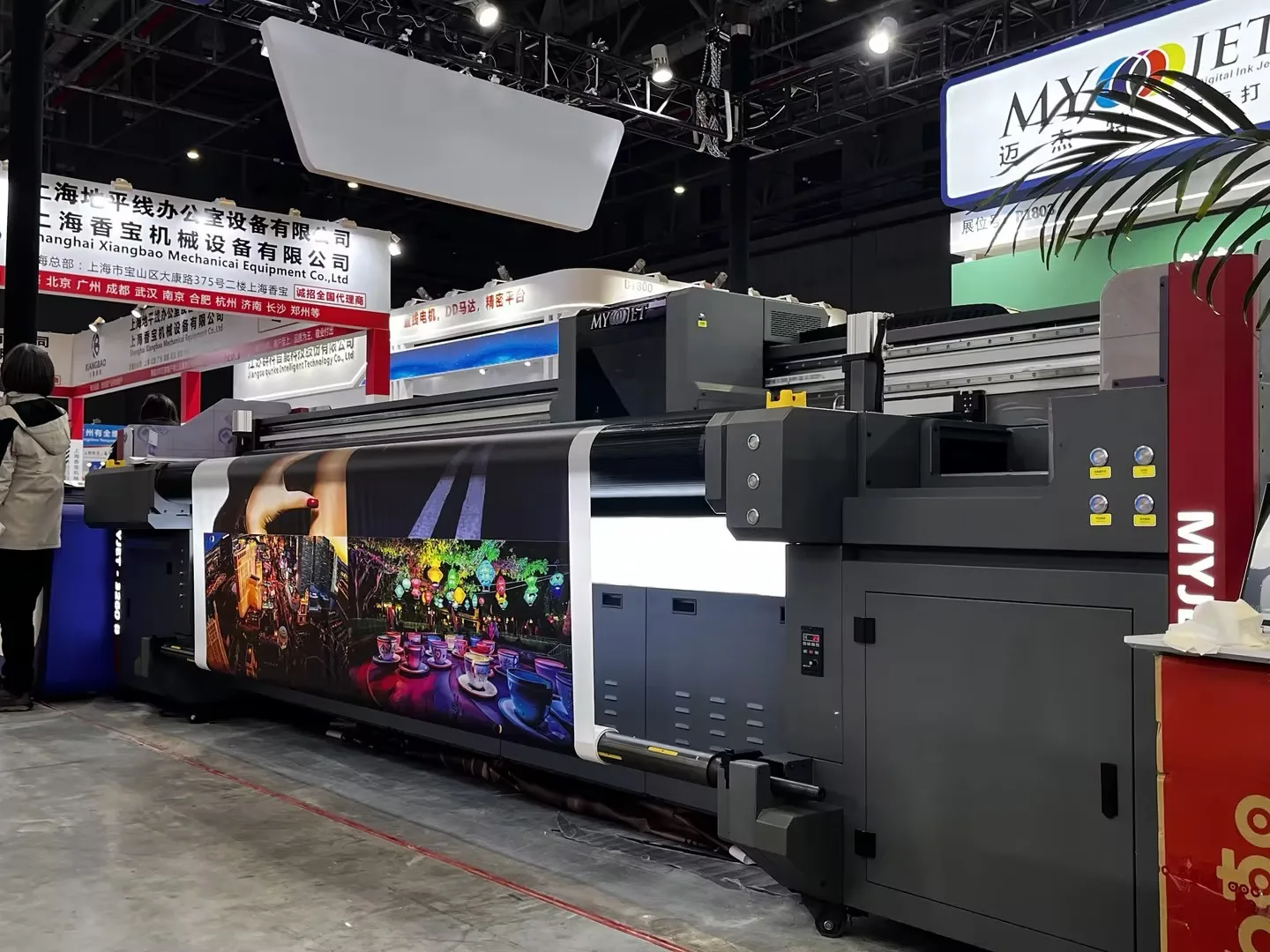 Myjet Industrial 3260B UV Hybrid Printer Roll to Roll Printer PrintHead 3.2m UV Hybrid Printer machines for big businesses