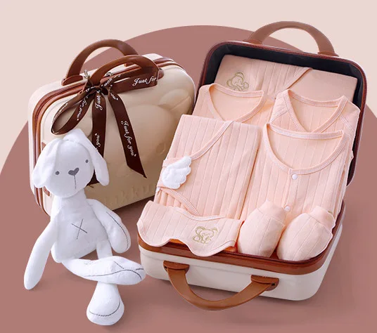 Newborn gift set box baby clothes 100% Cotton Full Moon new born baby girl boy clothes sets 0-6 months