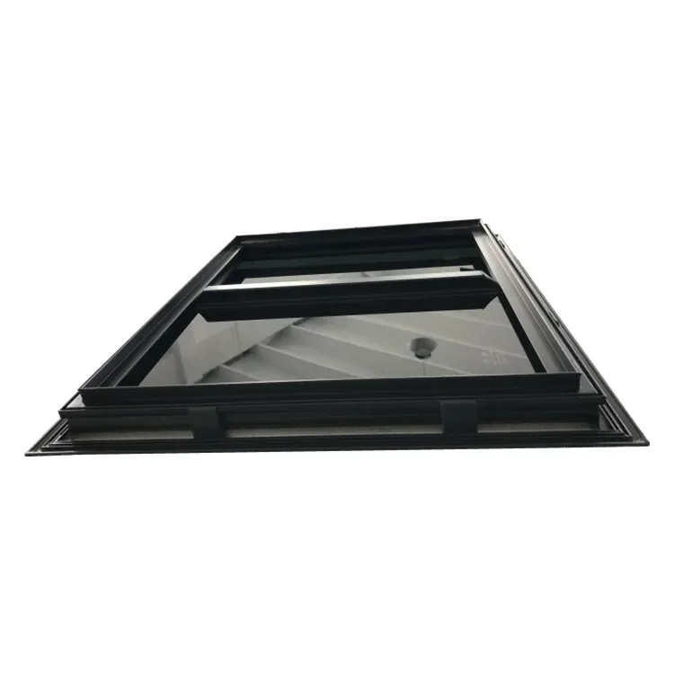 Aluminum alloy Double acrylic right Angle Caravan trailer RV sliding window