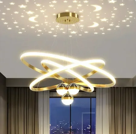 Modern Ceiling Chandelier Adjustable Indoor Lighting Starry Sky chandelier High Brightness for Living Room Dining Room Decor