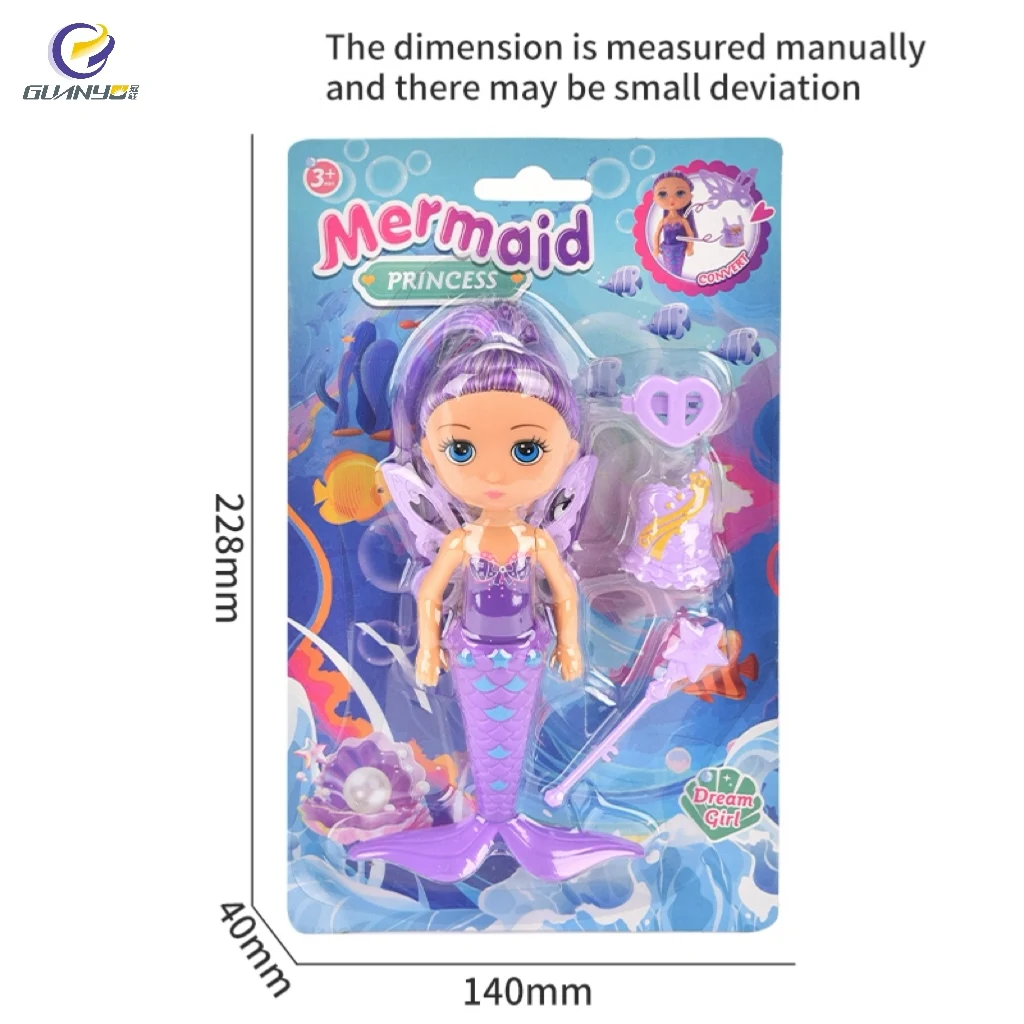 Hot Selling Mermaid With Wings Fun Dress-Up Various Shapes Joints Doll Four Colors Lifelike Adorable Toy For Kids