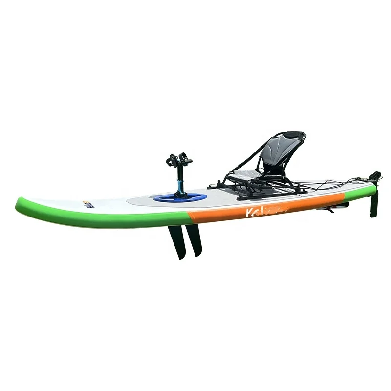 10FT Custom Drop Stitch Sit on Top Surfing SUP Inflatable Pedal Paddle Board with Rudder