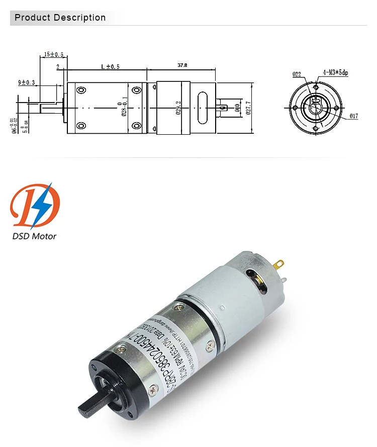 2023 28mm Permanent Magnet 385 395 DC Motor  12V 24V DC Planetary Gearbox Motor for Ovens and Grills