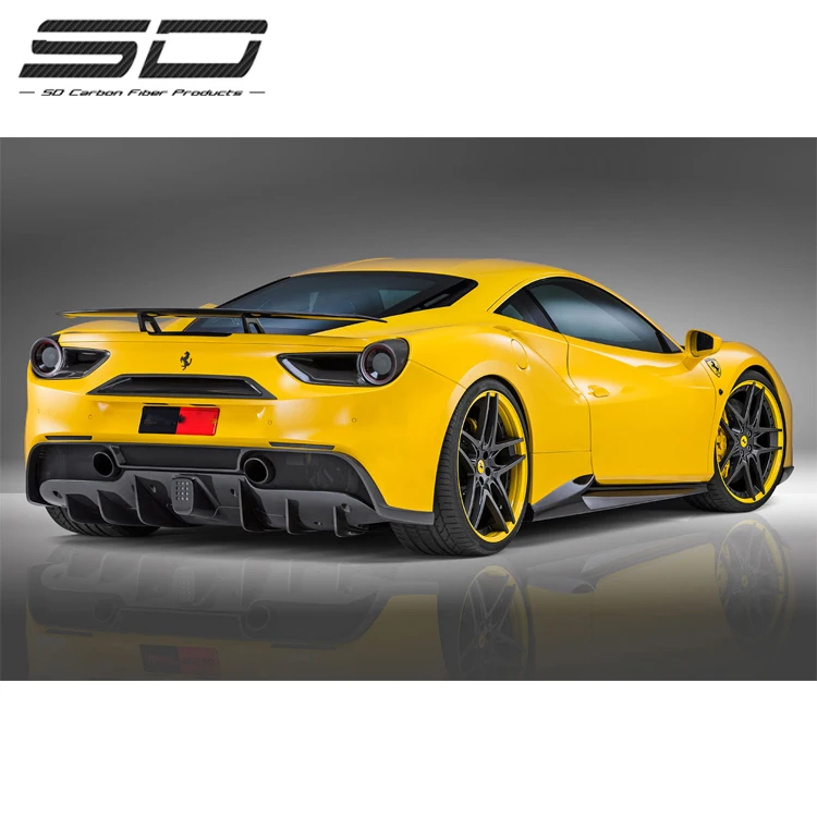 NOVITEC стиль сухое углеродное волокно Корпус наборы для Ferrari 488 GTB