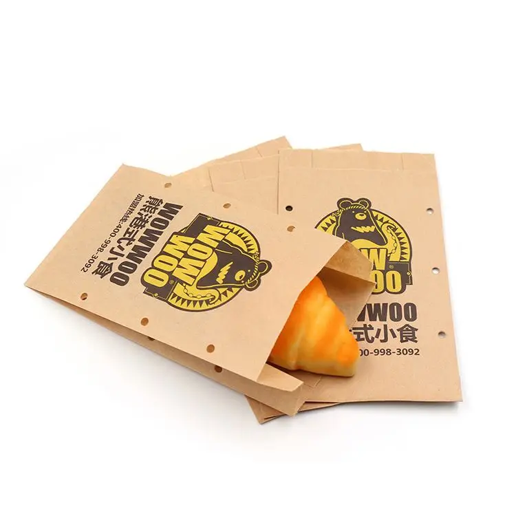 HOT selling food grade reusable cracker packaging paper bag