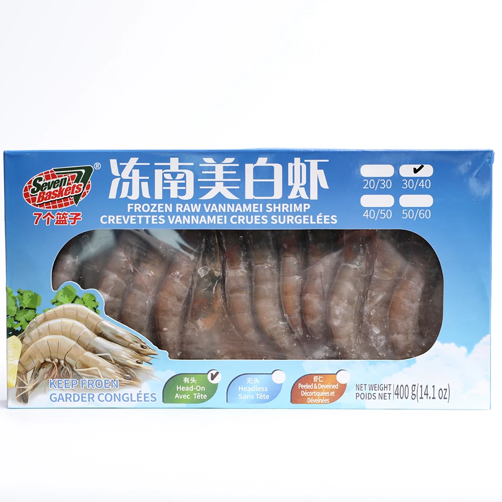 High Quality Raw Vannamei Shrimp Wholesale Frozen Vannamei White Shrimp Vananmei Shrimp HOSO