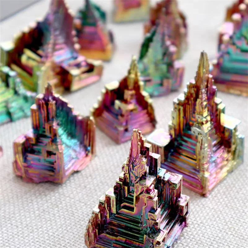 Wholesale irregular size natural rainbow bismuth crystal metal ore Bismuth jewelry metal ore crystal bismuth sample