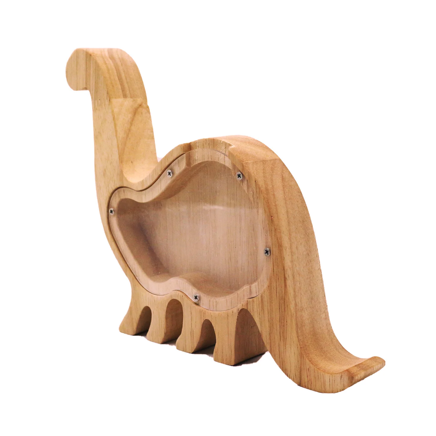 Spend Save Share Money Box Wooden Big Wooden Clear Plastic Cute Dinosaurs Piggy Bank Clear Saving Money For Kids